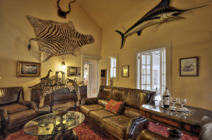 The Hemingway Huntsman Lounge Suite at the Grand Island Mansion